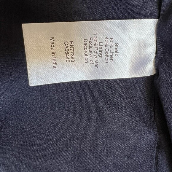J. Crew factory Women’s  Embroidered Sleeveless Dress Navy Blue Size XXS - Picture 4 of 8